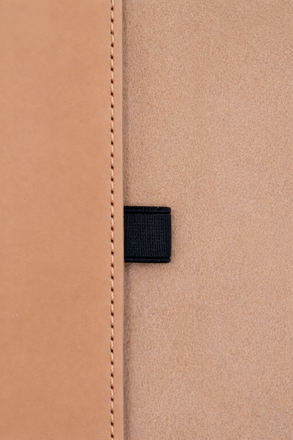 Traveller's (Traverller's Notebook) size leather journal cover Beach Sand / Tan colour detailed inside view with pocket and pen loop